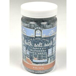 BATH & BODY WORKS 8oz Santa's Blueberry Shortbread BATH SALT SOAK Salts NIP NEW